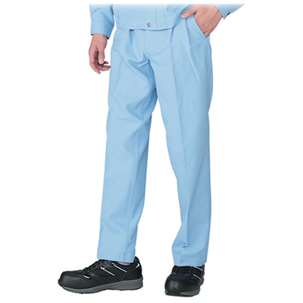 高性能防静电裤子(双褶裤)浅灰蓝色 S