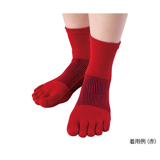 3D 空气网袜 (5趾袜子) 中等长度 白色 AM-11