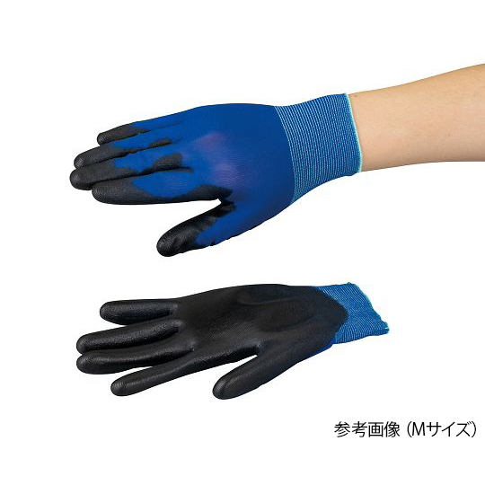 蓝色PU手套