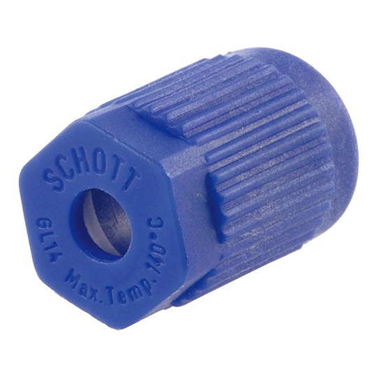 蓝色盖子螺口瓶2.3端口密封盖专用GL-14