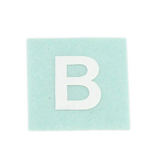 字符印章B白色15mm