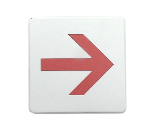 ABS树脂标记板「白红色箭头」