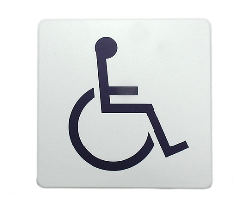 100×100 mm白色残疾人标志