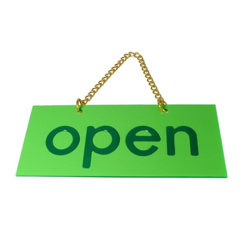 门牌 OPEN-CLOSED 绿色