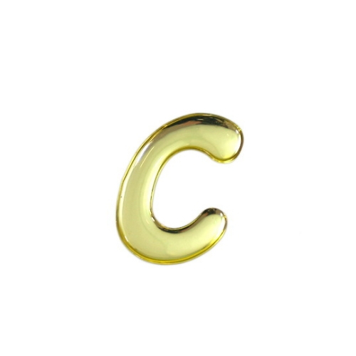 金色金属字母C 35mmx 1mm