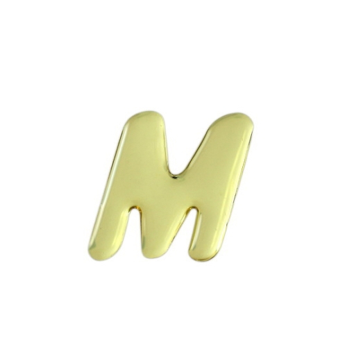 金色金属字母M 35 mm×1 mm