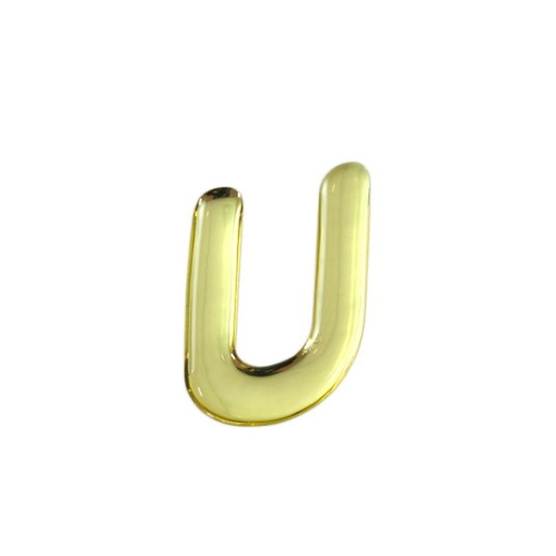 金色金属字母U 35mmx 1mm