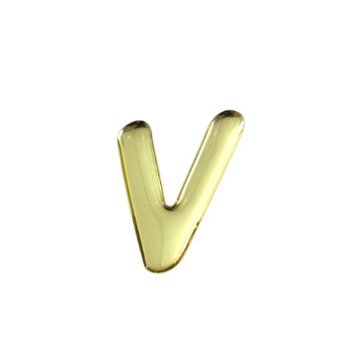 金色金属字母V 35 mm×1 mm