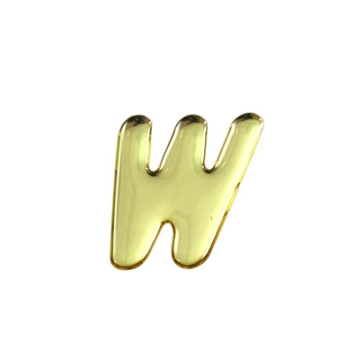 金色金属字母W 35 mm×1 mm