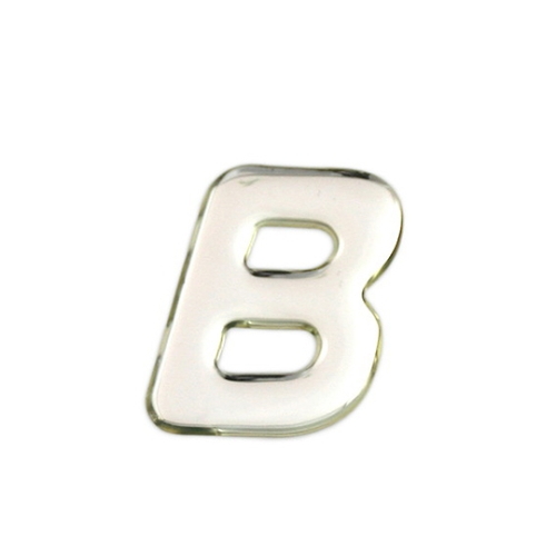 银色金属字母B 35mmx 1mm