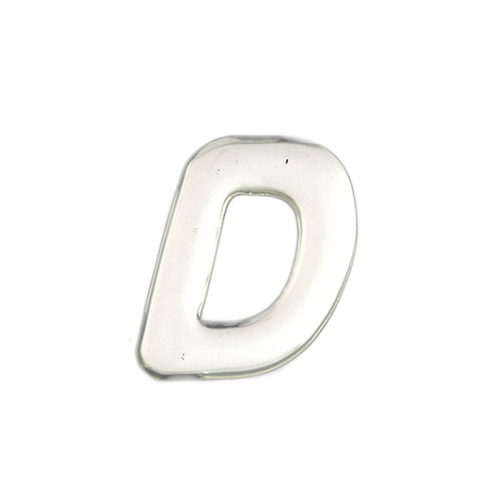 银色金属字母D 35mmx 1mm