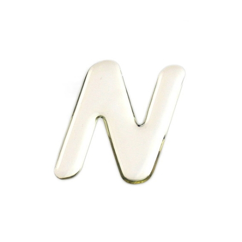 银色金属字母N 35 mm×1 mm