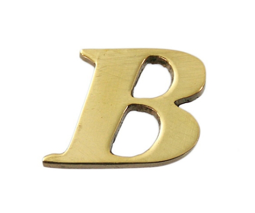 黄铜金色大写字母B