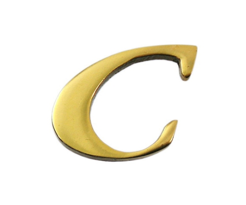 黄铜金色大写字母C