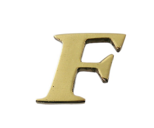 黄铜金色大写字母F