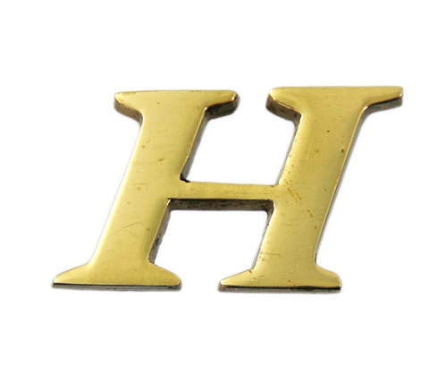 黄铜金色大写字母H