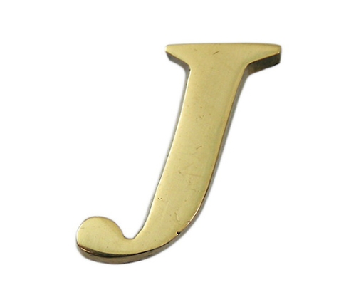 黄铜金色大写字母J