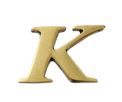黄铜金色大写字母K