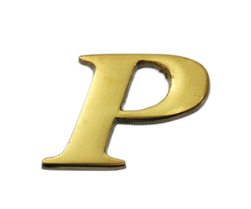 黄铜金色大写字母P