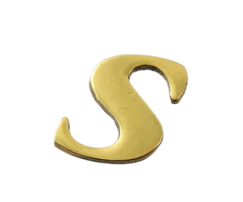 黄铜金色大写字母S