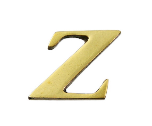 黄铜金色大写字母Z