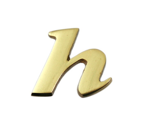 黄铜金色小写字母h