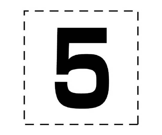 高空作业车标志 切割文字 5･标记膜