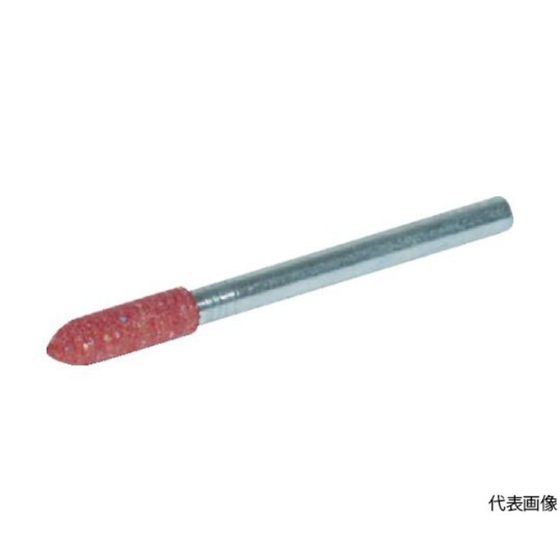 带橡胶轴的磨石子弹头型