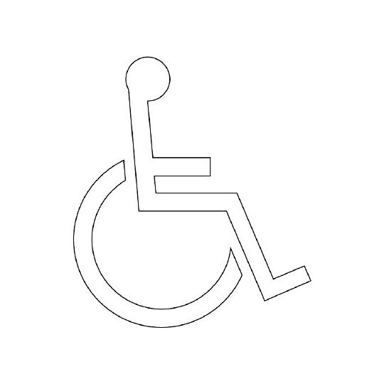 国际标志标志残疾人/标志620H×544 W
