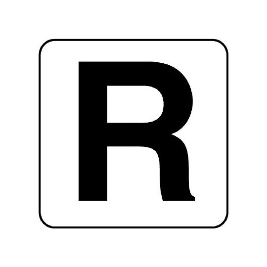 字母贴纸R大5件