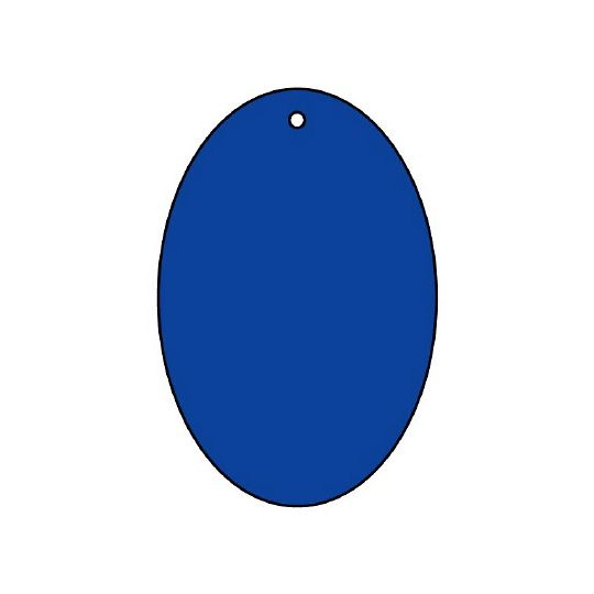 无底板蓝色椭圆型5件1组