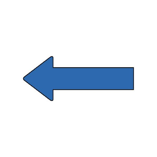管道标识方向指示贴纸方向指示蓝色(大)