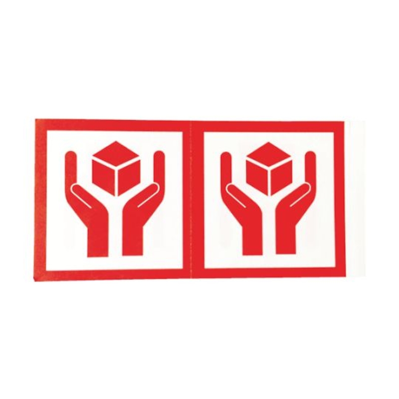 货物标签“小心轻放”标记