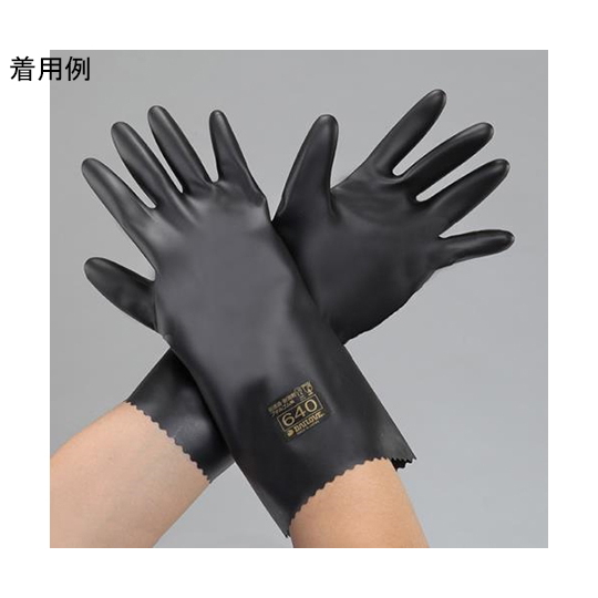 手套(耐传输、耐溶剂、丁基橡胶)[S/330 mm]