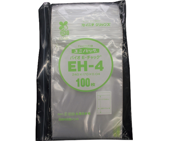 Uni Pack Bio E Chuck标准品(带拉链的聚乙烯袋)EH-4 240×170