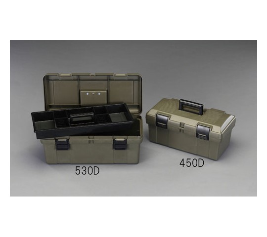 橄榄褐色工具箱(带内托盘)(530×253×220mm)