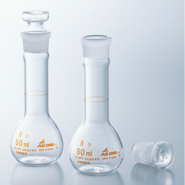 ASONE短型容量瓶(附有中文校准证书)