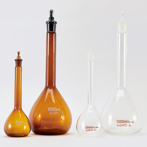 ASONE經濟型透明容量瓶(A級)