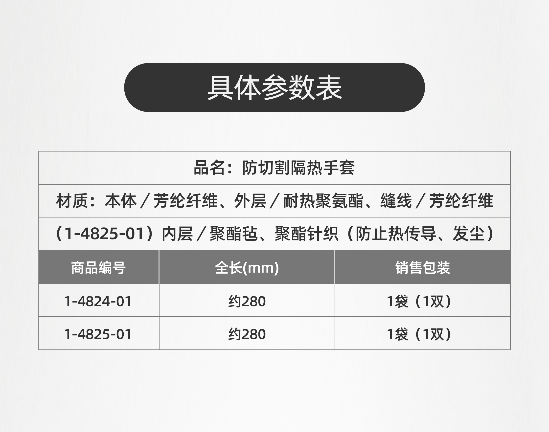 防切割隔热手套