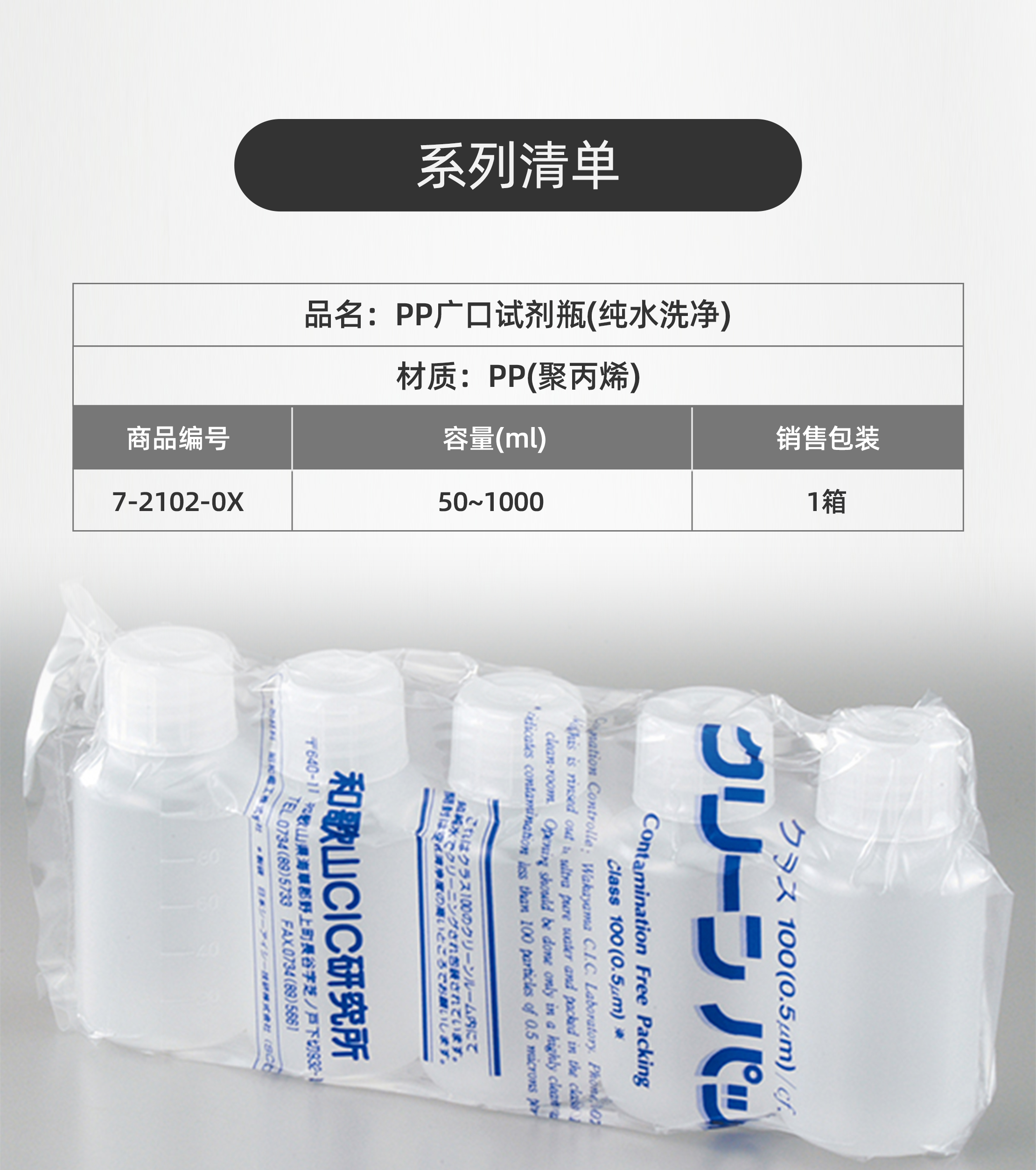 PP广口试剂瓶